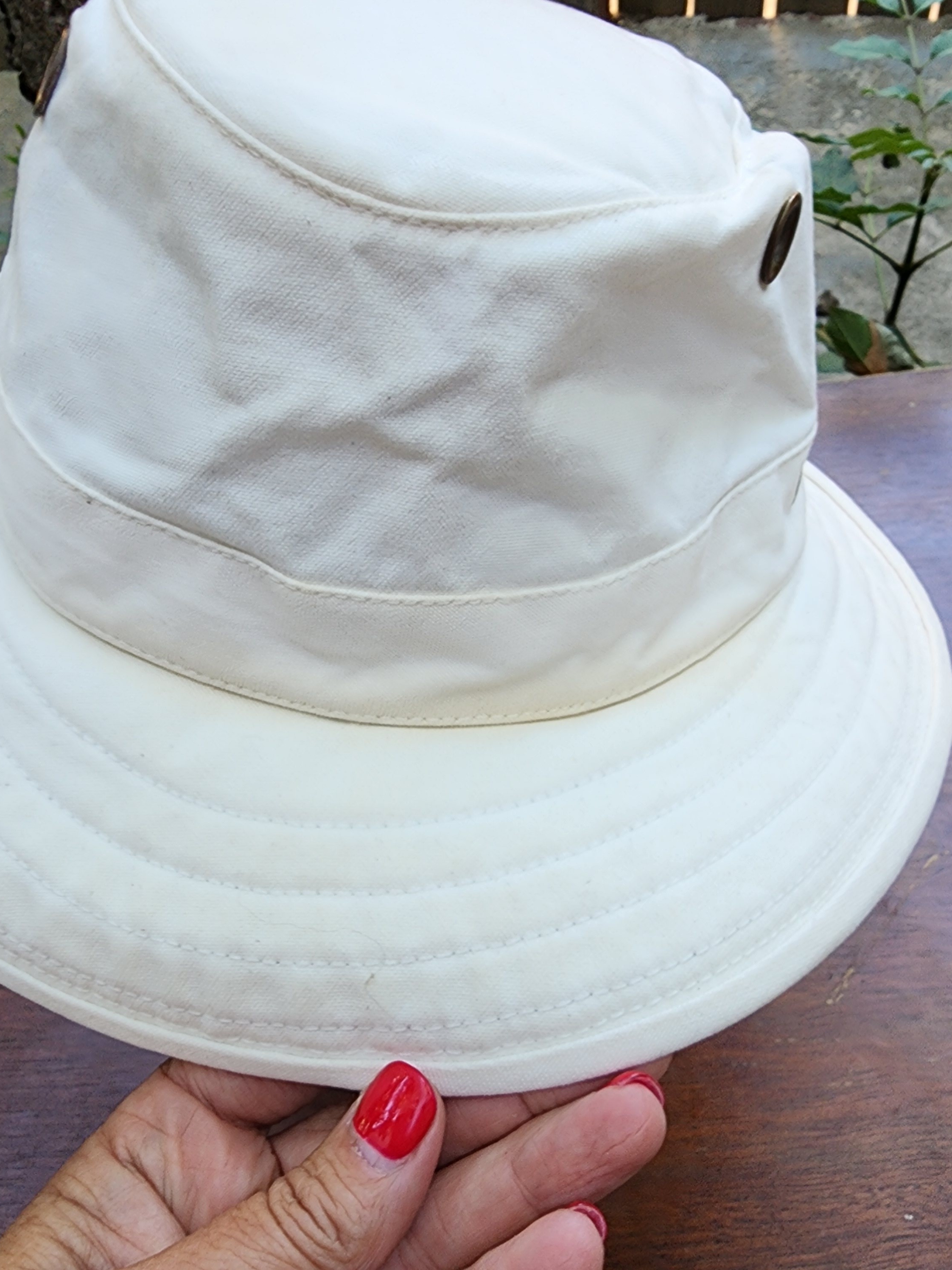 Vintage Tilley Hat Classic Cotton Duck Outdoor Sun Bucket Hat Off White 7.5 — image 5 of 8